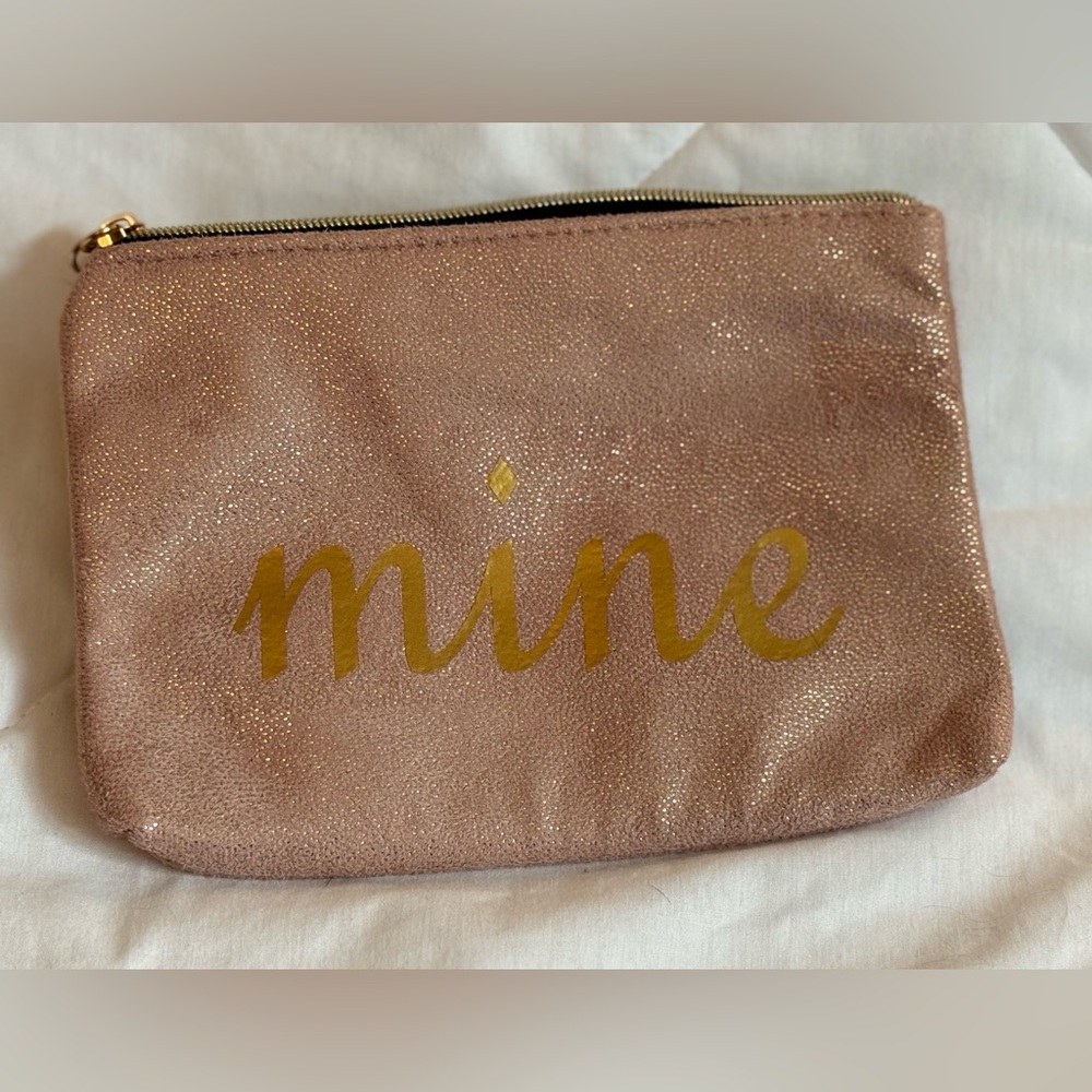 Lancôme “mine” Glittery Pink Zippered Clutch